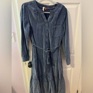 Blue corduroy dress